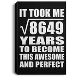 93rd Birthday Took Square Root of 8649 Years To Awesome - Canvas Portrait