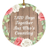 21st Anniversary 7,670 Days Together Who's Counting - Circle Ornament B