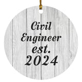 Civil Engineer Established Est. 2024 - Circle Ornament F