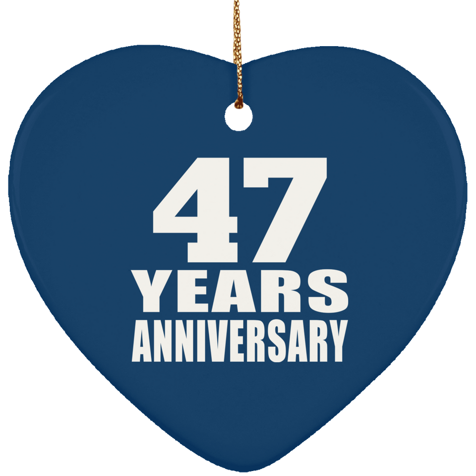 47th Anniversary 47 Years - Heart Ornament