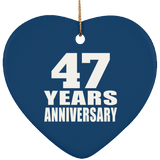 47th Anniversary 47 Years - Heart Ornament