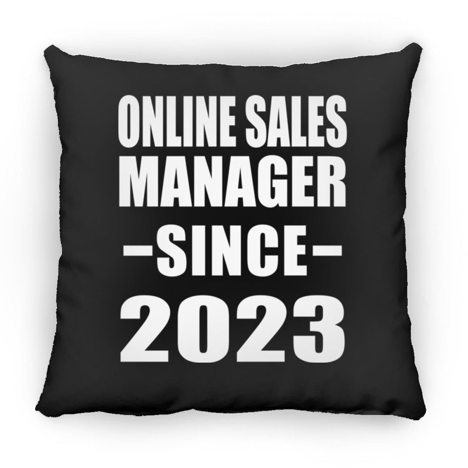 Online Sales Manager Since 2023 - Throw Pillow Black
