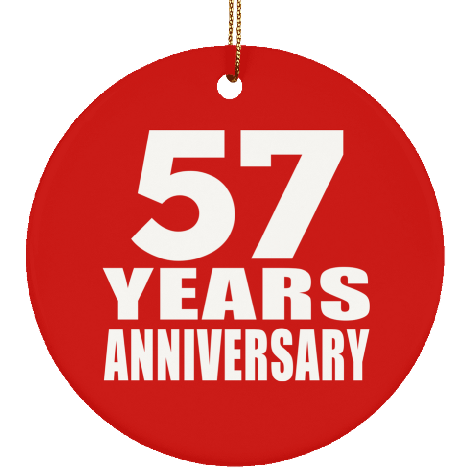 57th Anniversary 57 Years Anniversary - Circle Ornament