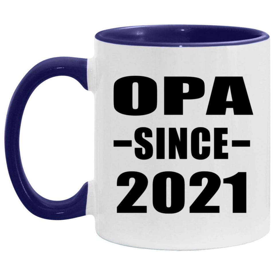 Opa Since 2021 - 11oz Accent Mug Purple