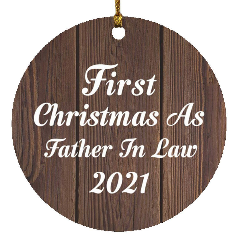 First Christmas As Father In Law 2021 - Circle Ornament D