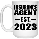 Insurance Agent Established EST. 2023 - 15oz Coffee Mug