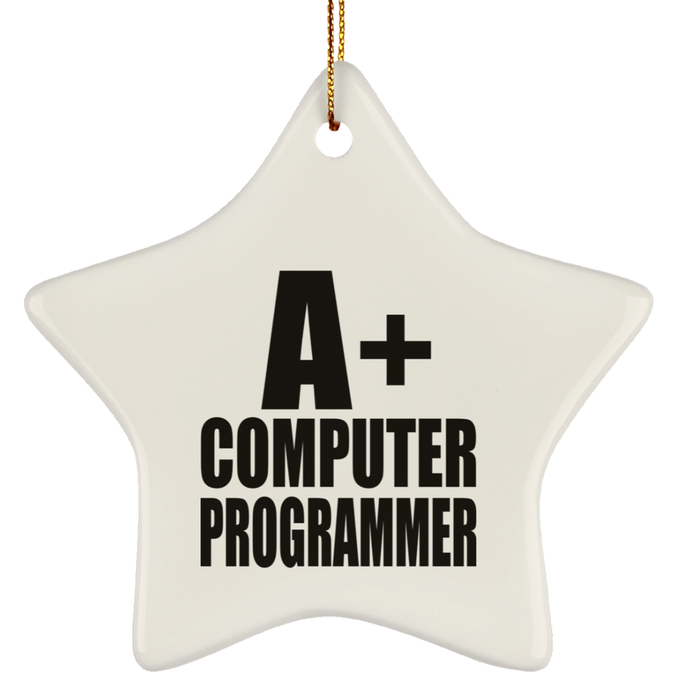 A+ Computer Programmer - Star Ornament