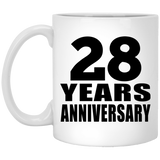 28th Anniversary 28 Years - 11 Oz Coffee Mug
