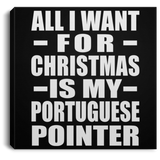 All I Want For Christmas Is My Portuguese Pointer - Canvas Square