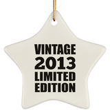 11th Birthday Vintage 2013 Limited Edition - Star Ornament