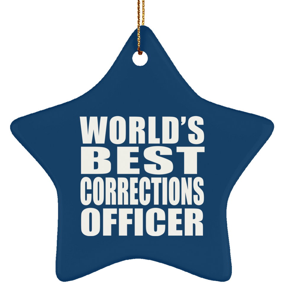 World's Best Corrections Officer - Star Ornament