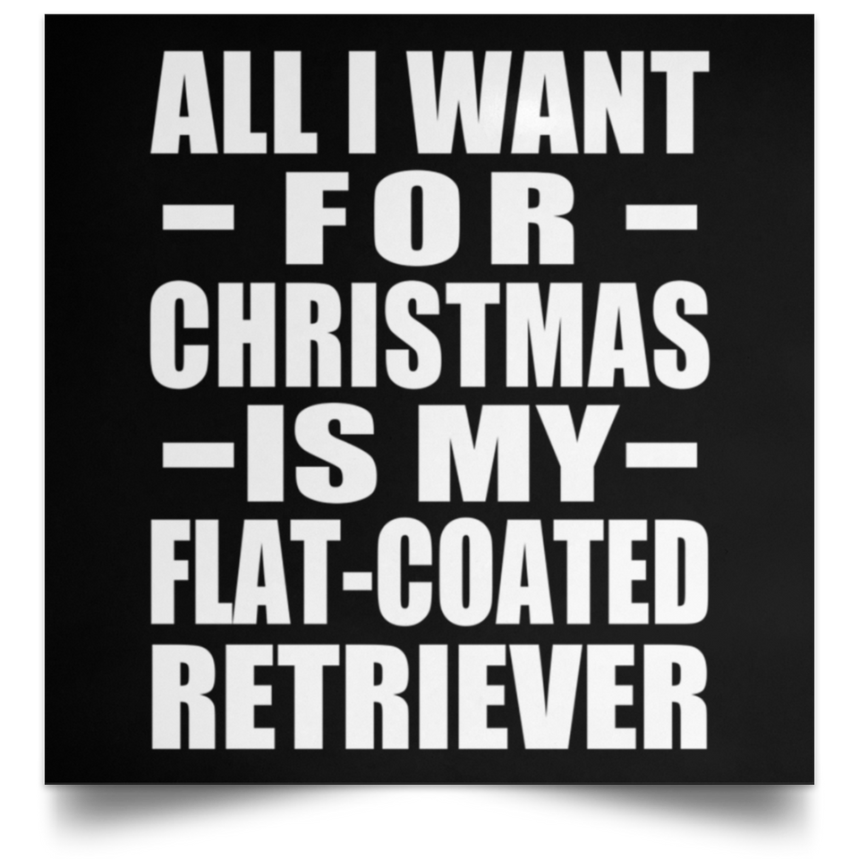 All I Want For Christmas Is My Flat-Coated Retriever - Poster Square