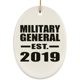 Military General Established EST. 2019 - Oval Ornament