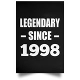 26th Birthday Legendary Since 1998 - Poster Portrait