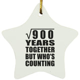 30th Anniversary Square Root of 900 Years Who's Counting - Star Ornament