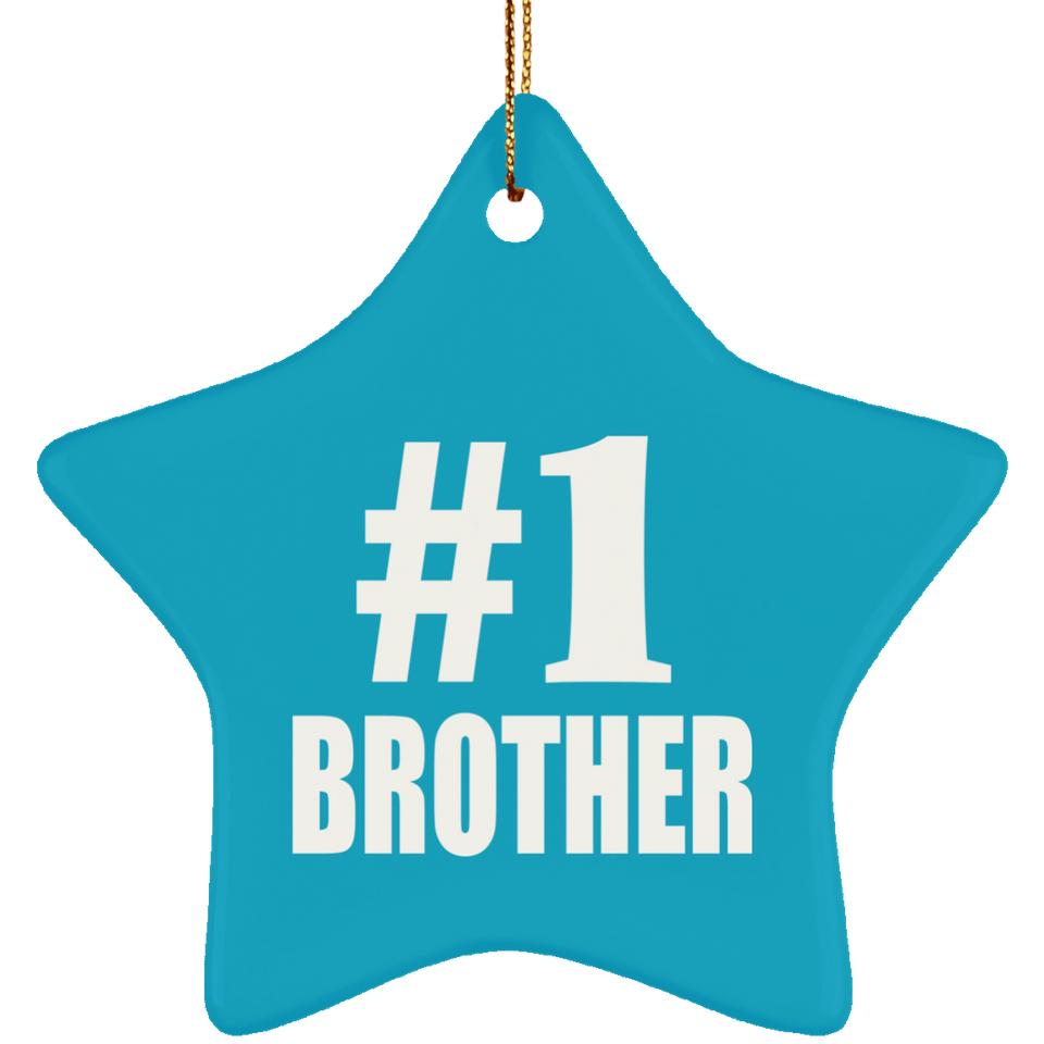 Number One #1 Brother - Star Ornament