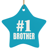 Number One #1 Brother - Star Ornament