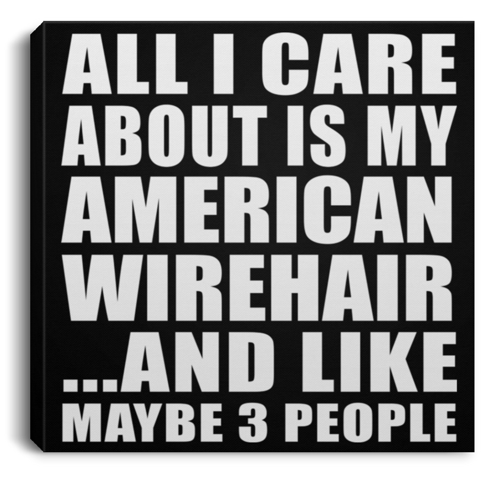 All I Care About Is My American Wirehair - Canvas Square