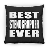 Best Stenographer Ever - Throw Pillow Black