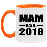Mam Established EST. 2018 - 11oz Accent Mug Orange