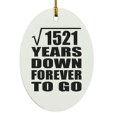 39th Anniversary Square Root of 1521 Years Down Forever To Go - Oval Ornament