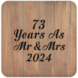 73 Years As Mr & Mrs 2024 - Drink Coaster C