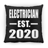 Electrician Established EST. 2020 - Throw Pillow Black