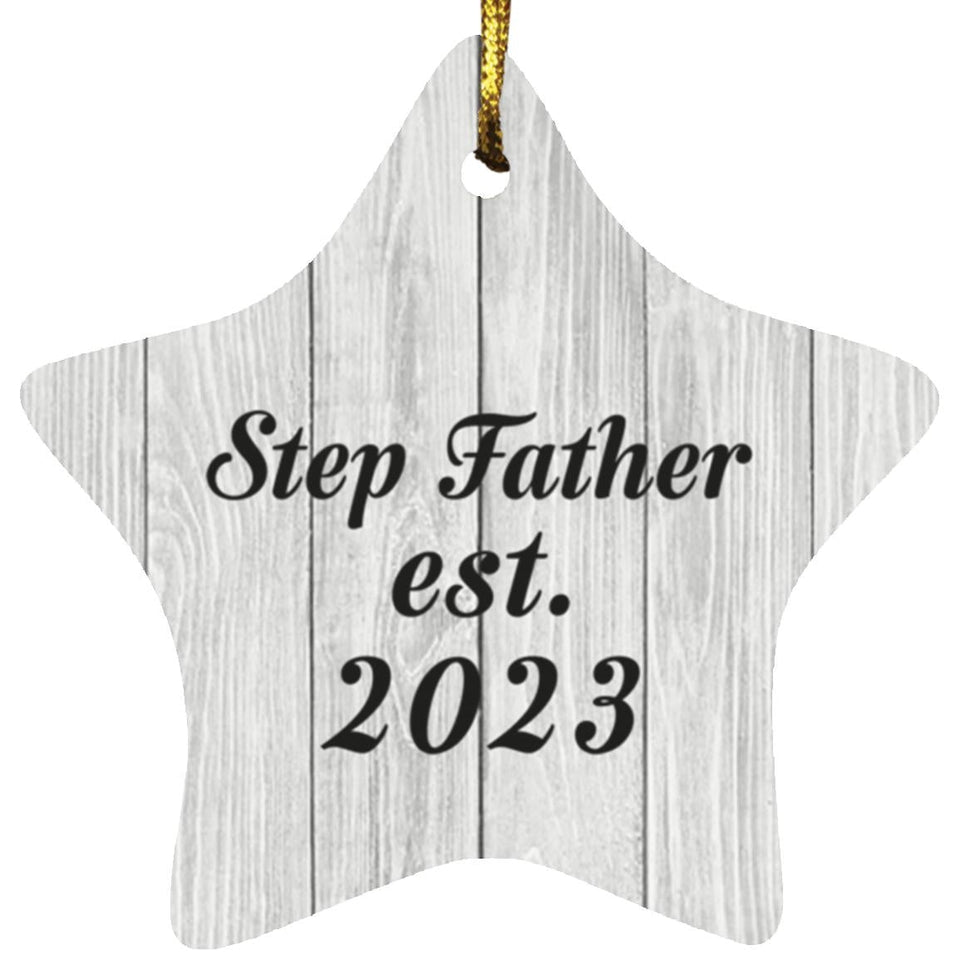 Step Father Established Est. 2023 - Star Ornament F