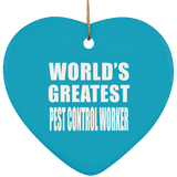 World's Greatest Pest Control Worker - Heart Ornament