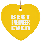 Best Engineer Ever - Heart Ornament