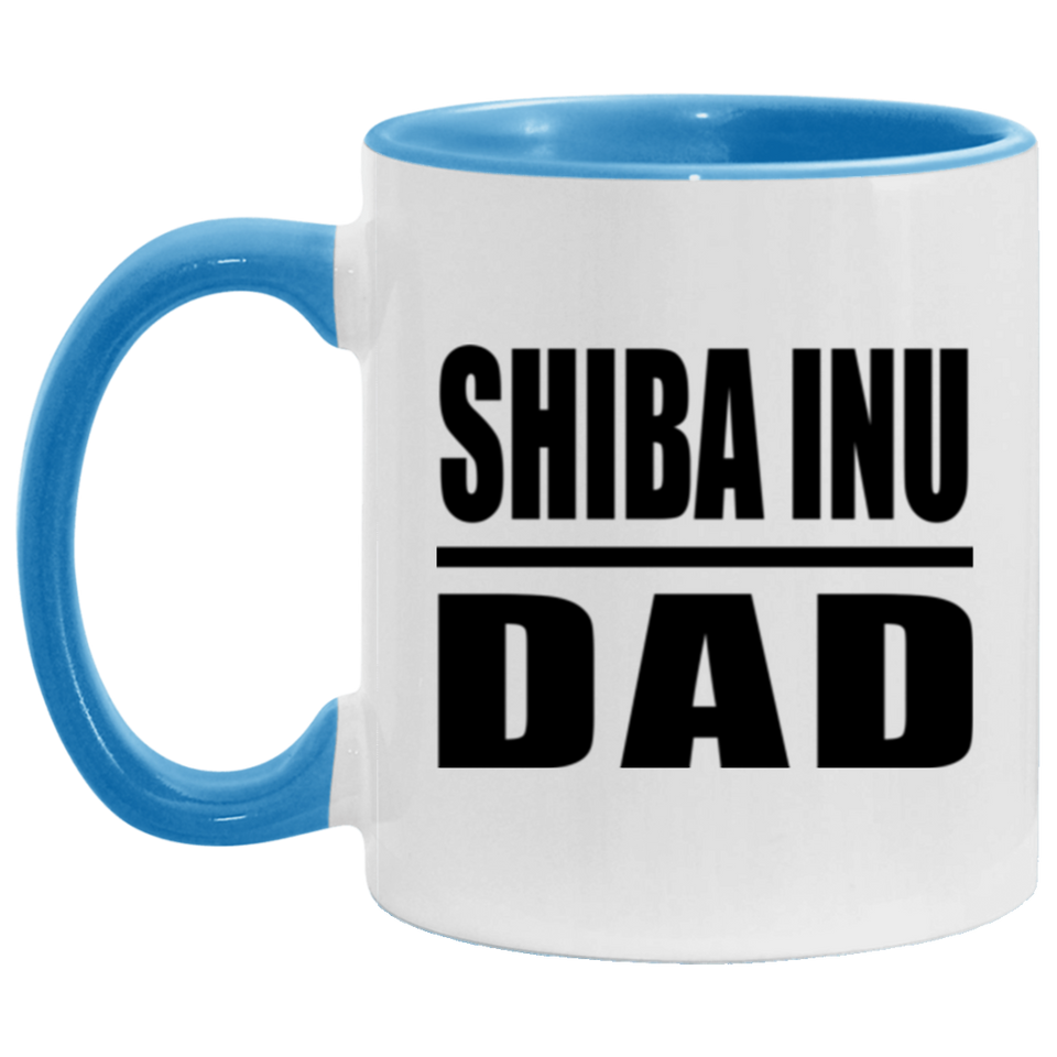 Shiba Inu Dad - 11oz Accent Mug Blue