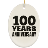 100th Anniversary 100 Years - Oval Ornament