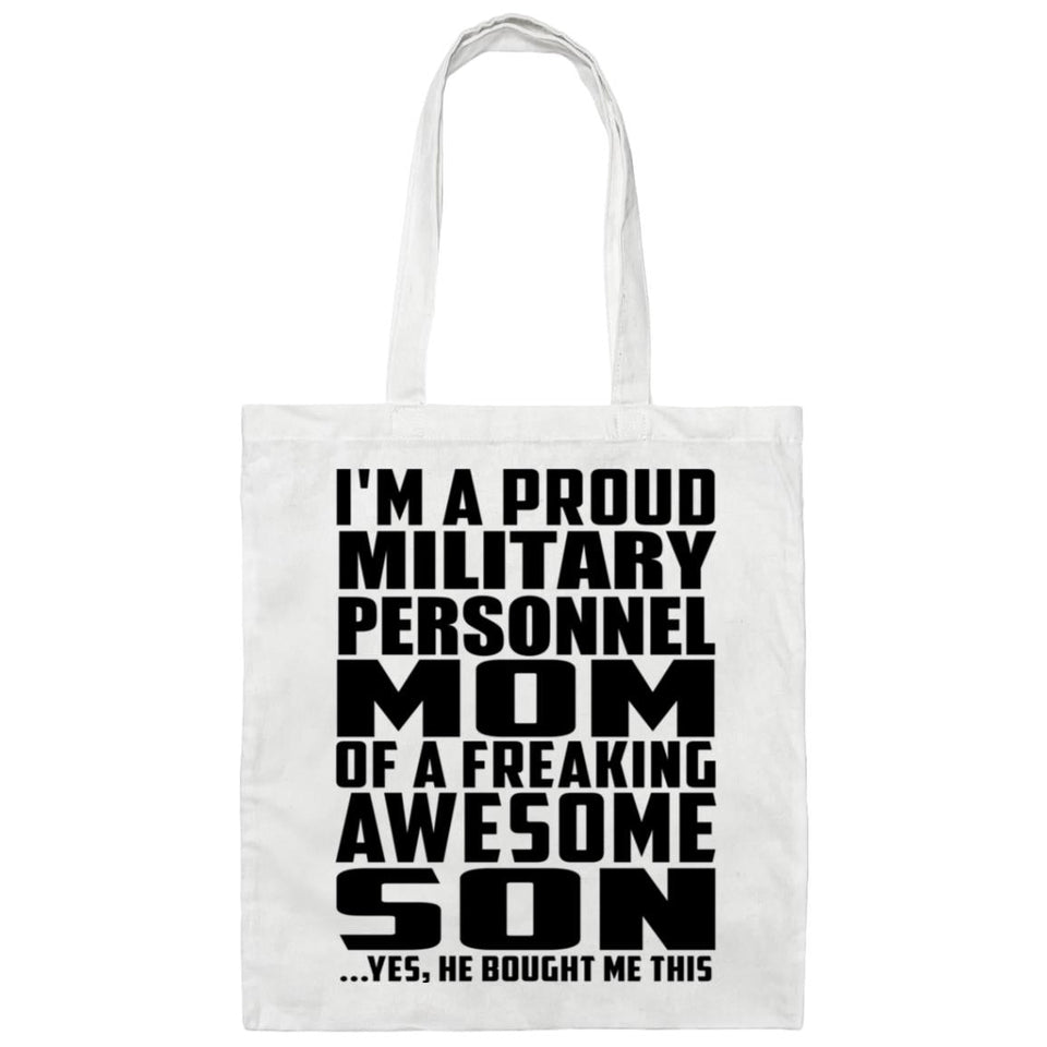 Proud Military Personnel Mom Of Awesome Son - Tote Bag White