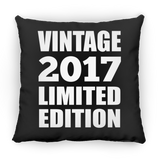 7th Birthday Vintage 2017 Limited Edition - Throw Pillow Black