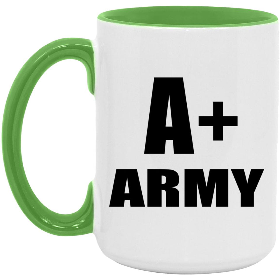 A+ Army - 15oz Accent Mug Green