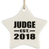 Judge Established EST. 2018 - Star Ornament