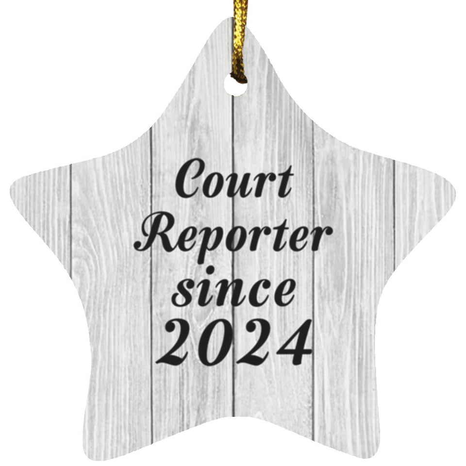 Court Reporter Since 2024 - Star Ornament F