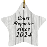 Court Reporter Since 2024 - Star Ornament F