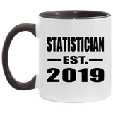 Statistician Established EST. 2019 - 11oz Accent Mug Black