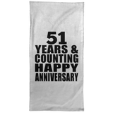 Happy 51st Anniversary 51 Years & Counting - Hand Towel