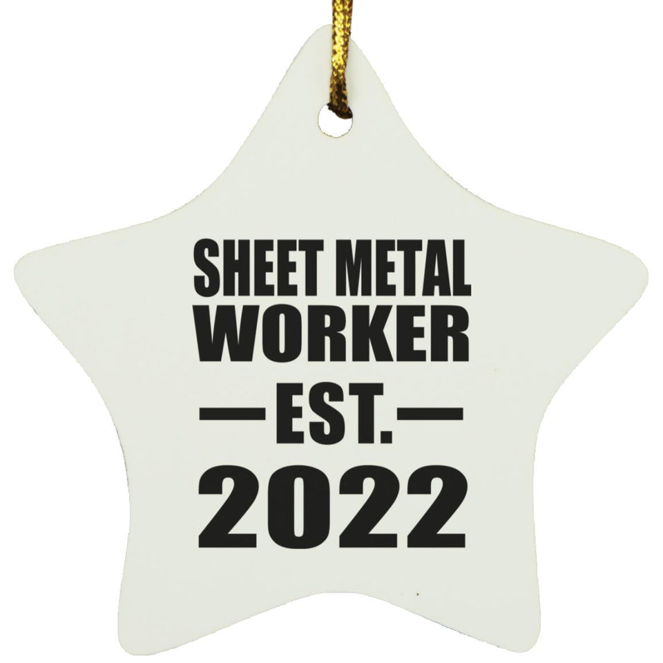 Sheet Metal Worker Established EST. 2022 - Star Ornament