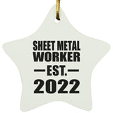Sheet Metal Worker Established EST. 2022 - Star Ornament
