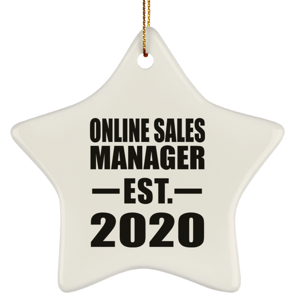 Online Sales Manager Established EST. 2020 - Star Ornament