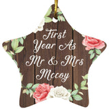 First Year As Mr & Mrs Mccoy - Star Ornament A