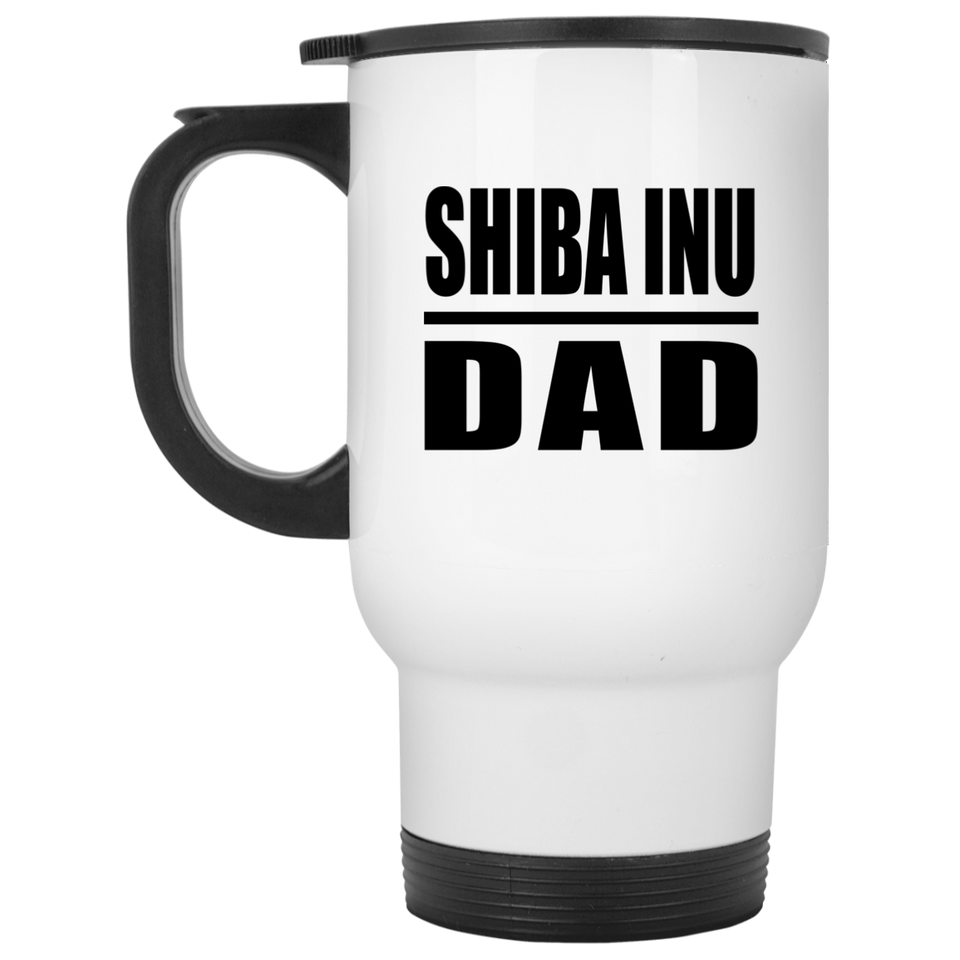 Shiba Inu Dad - White Travel Mug