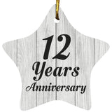 12th Anniversary 12 Years Anniversary - Star Ornament F