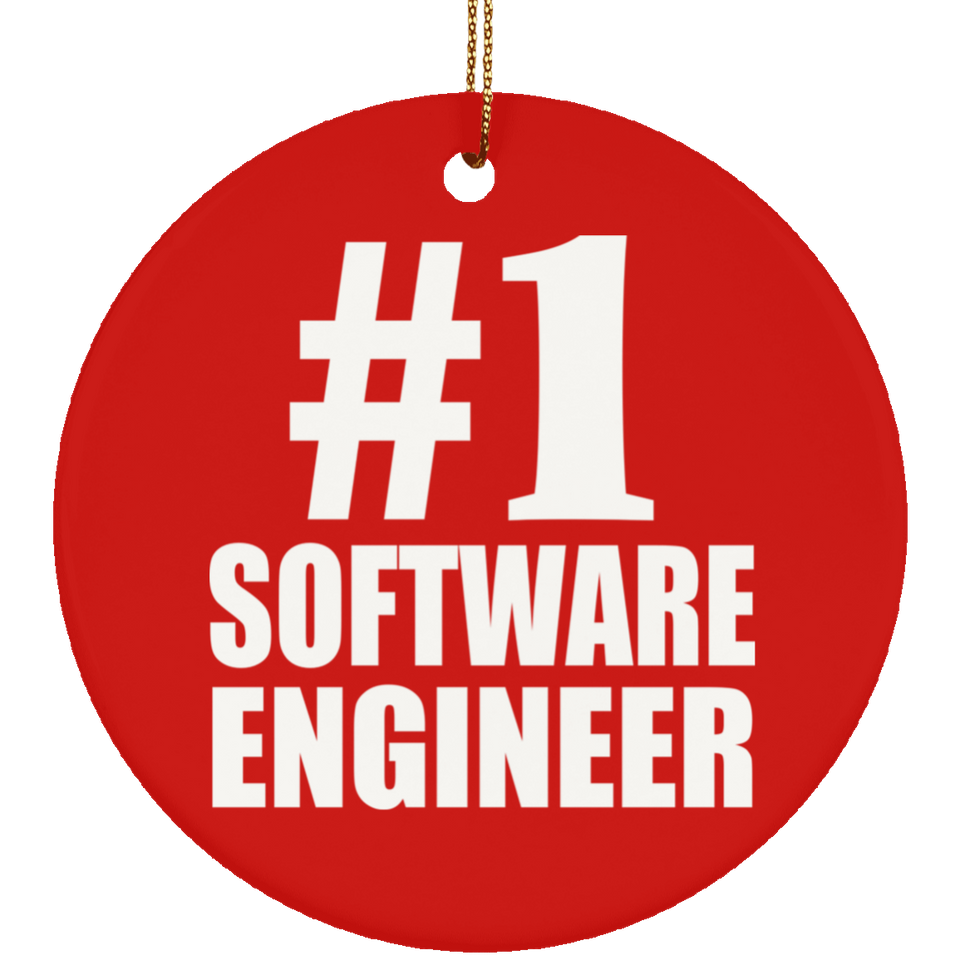 Number One #1 Software Engineer - Circle Ornament