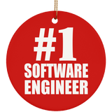 Number One #1 Software Engineer - Circle Ornament
