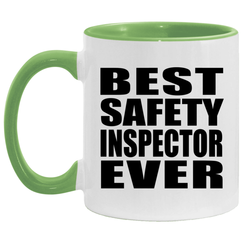 Best Safety Inspector Ever - 11oz Accent Mug Green