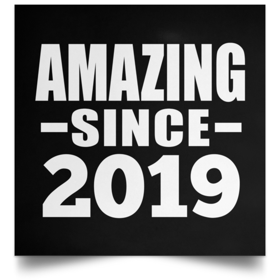 5th Birthday Amazing Since 2019 - Poster Square